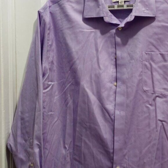Joseph Abboud Long Sleeve Dress Shirt - Big/Tall - Lavender - 18.5 Neck - Picture 10 of 14